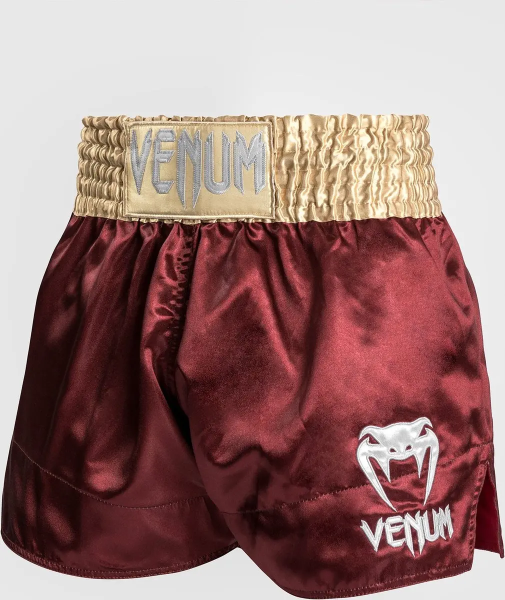 Venum Classic Muay Thai Shorts XXL - Bordeaux/Goud/Wit