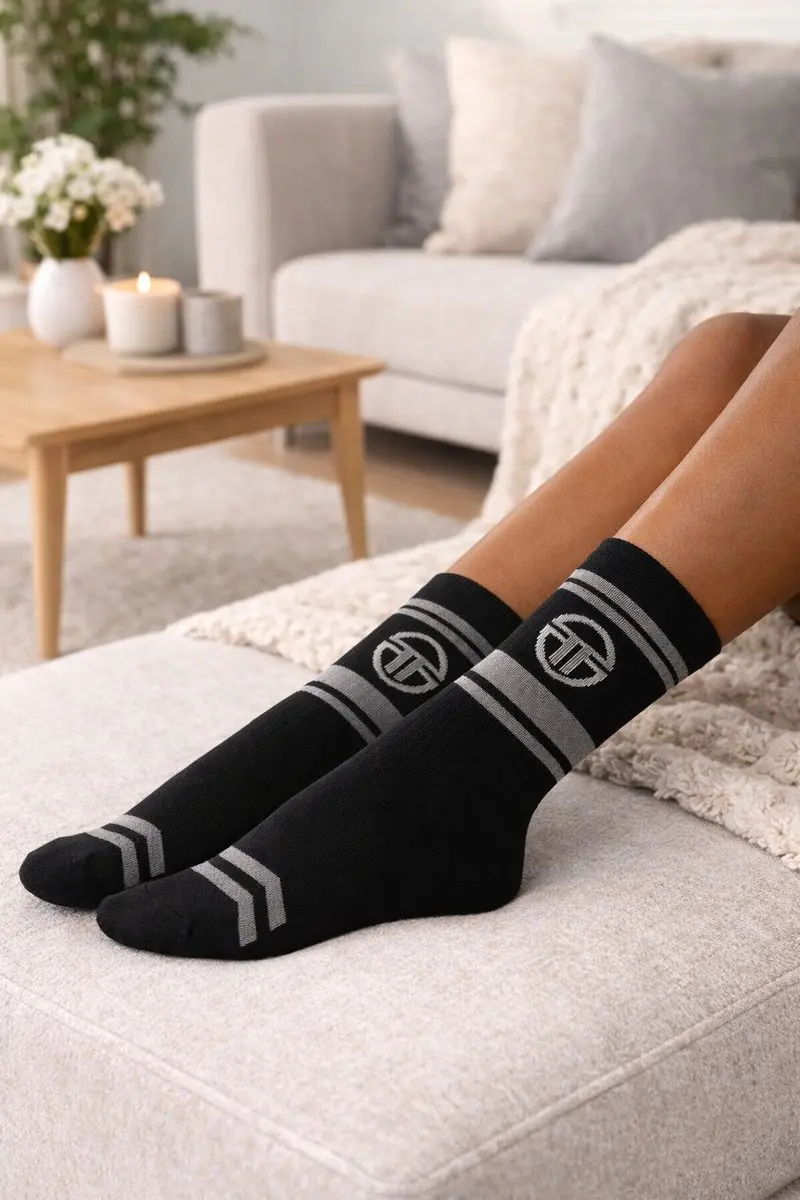 Sergio Tacchini Dames Sportsokken - 6 Paar - Roze & Grijs