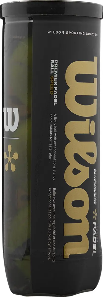 Wilson Premier Padel Speed Ballen - 3 Stuks - Geel