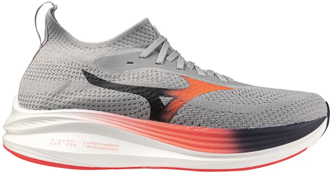 Mizuno Neo Zen Hardloopschoenen Heren 44.5 - Grijs/Zwart/Oranje
