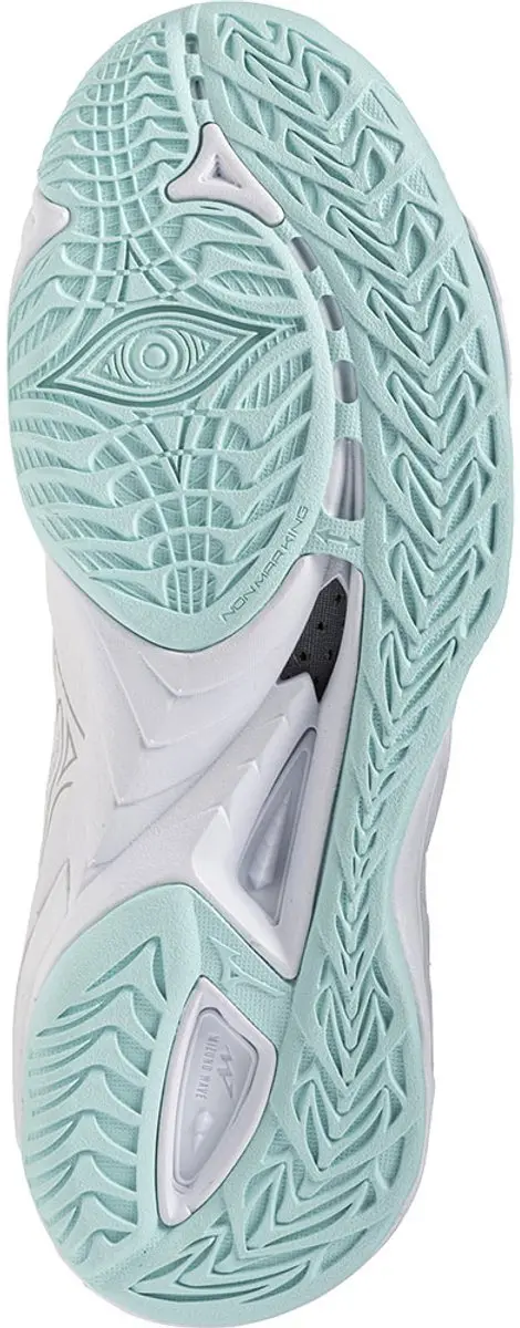 Mizuno Wave Mirage 5 Dames Sportschoenen - EU 38 - Wit/Blauw