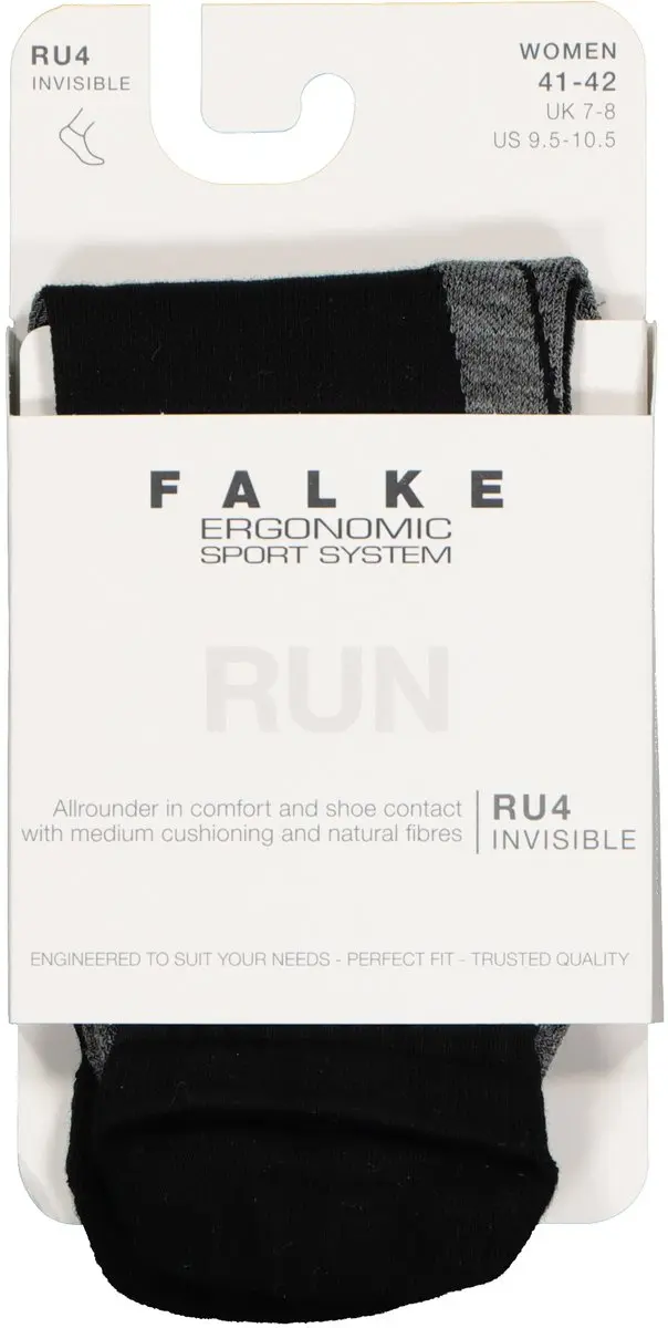 Falke RU4 Invisible Anti-Blaar Hardloopsokken Dames - Zwart