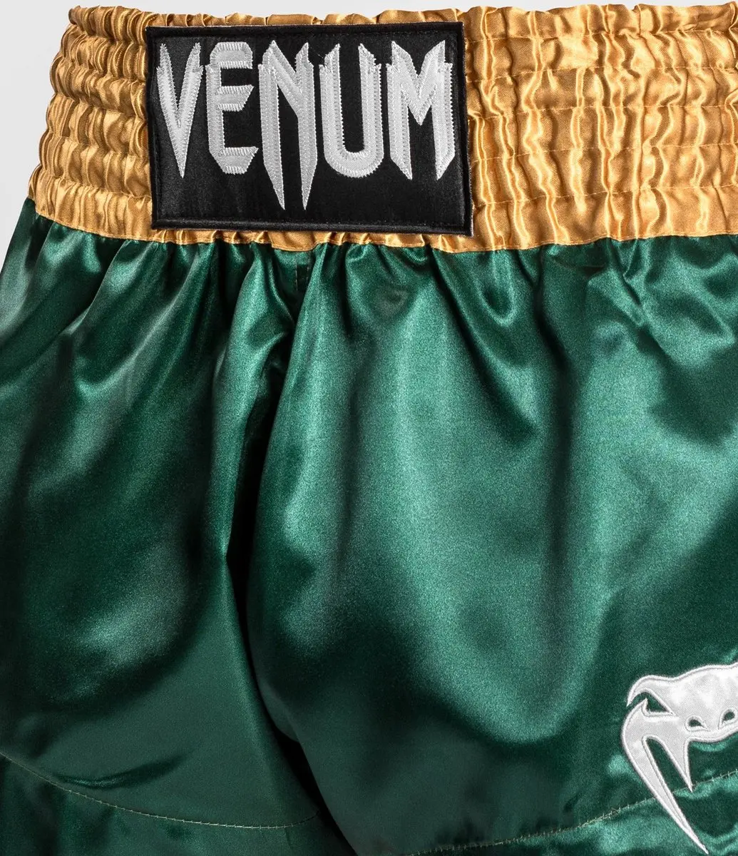 Venum Classic Muay Thai Shorts - Groen/Goud/Wit S