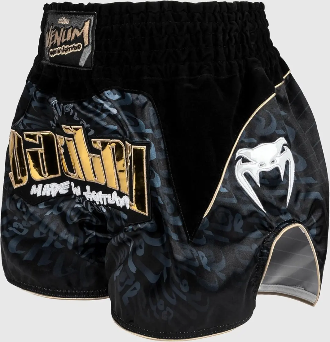 Venum Muay Thai Attack Shorts - Zwart Grijs L
