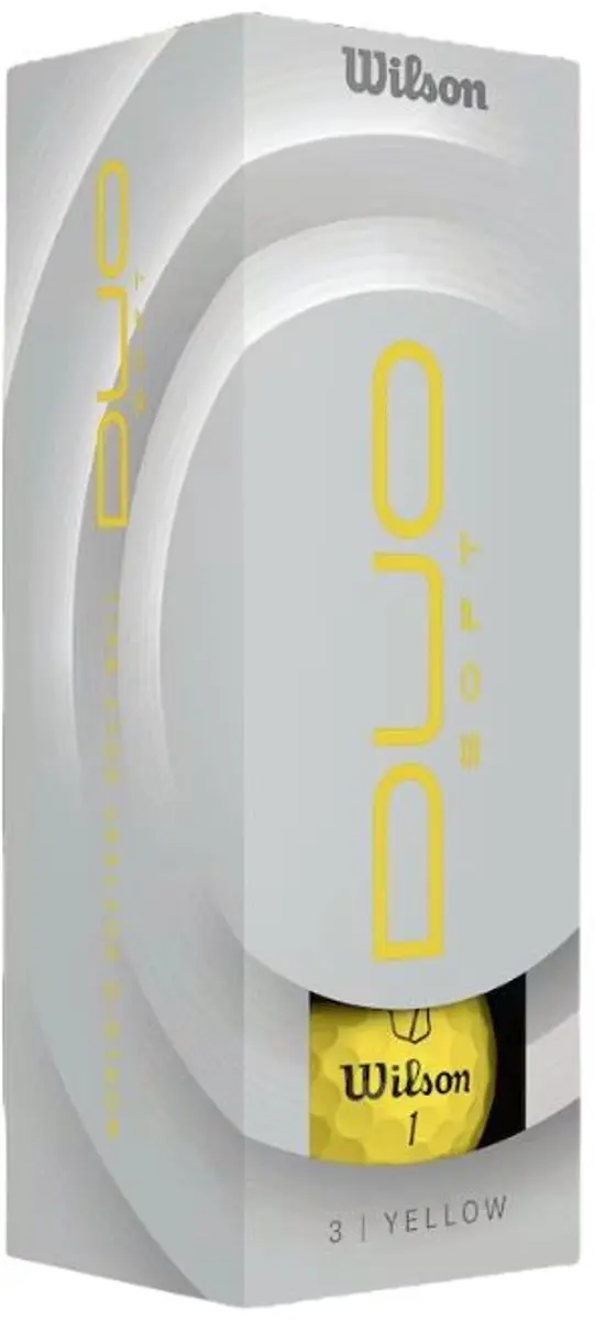 Wilson DUO Soft Golfballen Geel - 12 Stuks
