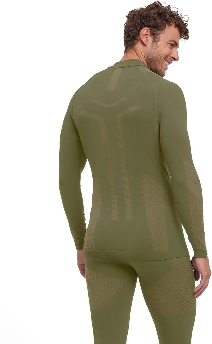 Falke Warm Turtleneck Shirt - L - Groen