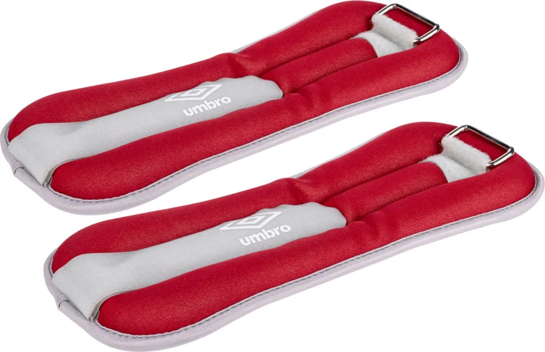 Umbro Pols- en Enkelgewichten 2x1000g - Verstelbaar - Grijs/Rood