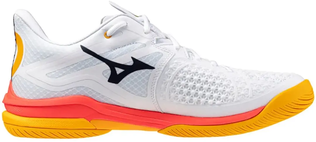 Mizuno Wave Enforce Court Allcourt Schoenen 44 - Wit/Dazzling Blue/Lightning Yellow