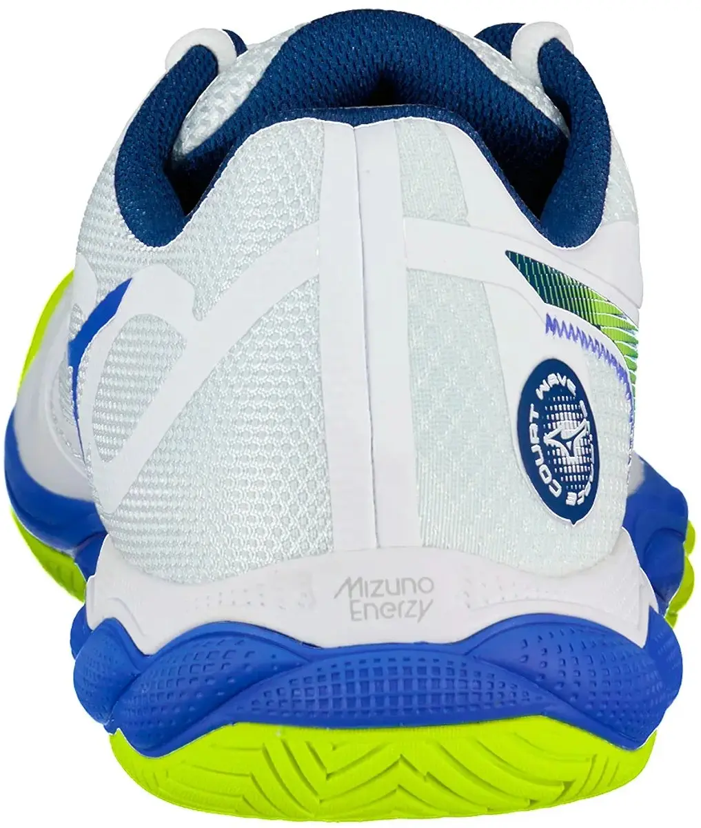 Mizuno Wave Enforce Court Allcourt Schoenen 44 - Wit/Dazzling Blue/Lightning Yellow