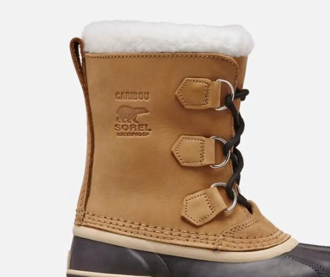 Sorel Youth Caribou WP Unisex Sneeuwlaarzen - Buff - Maat 33