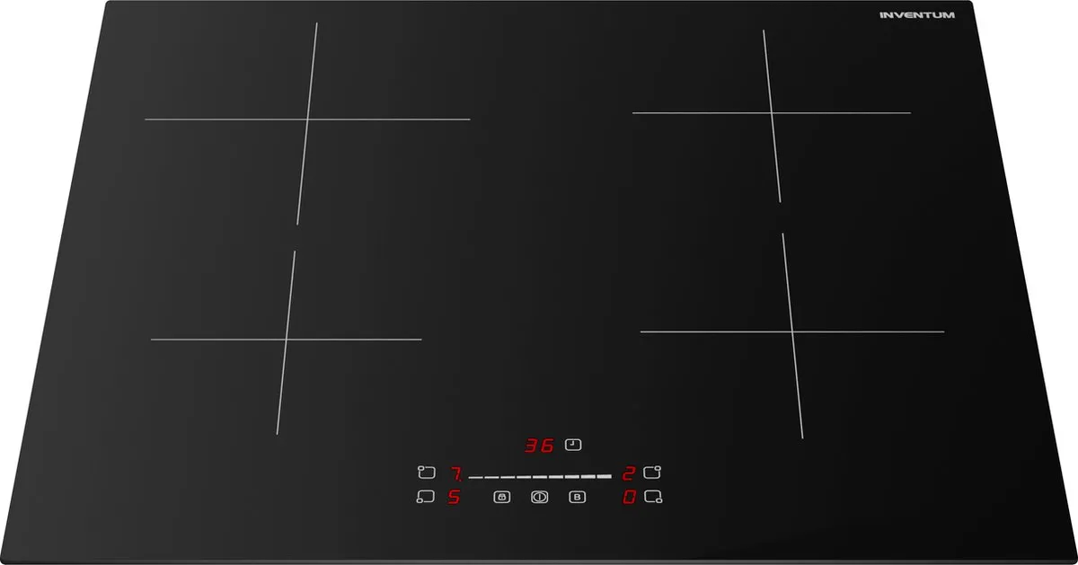 Inventum IKI6008 Inbouw Inductiekookplaat 60cm - 4 Zones - Zwart