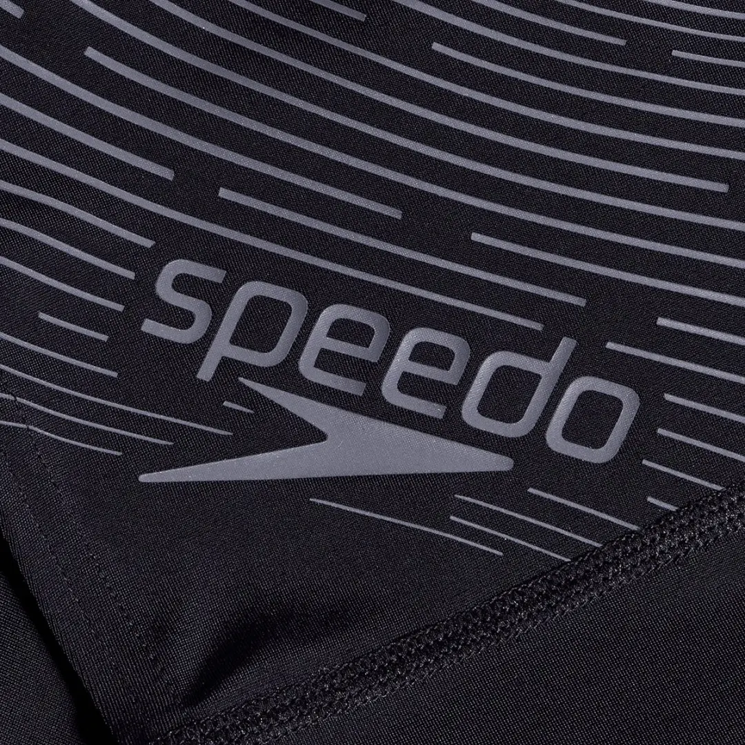 Speedo Medley Logo Jammer Jongens Zwembroek - 152 - Zwart/Grijs