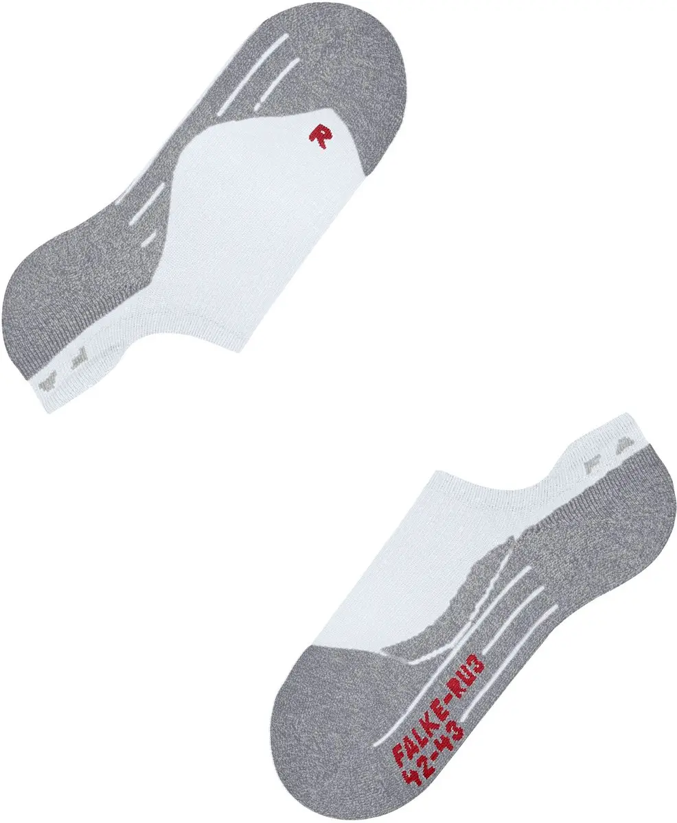 Falke RU3 Comfort Invisible Hardloopsokken - Extra Sterke Padding - Wit - Maat 43/44