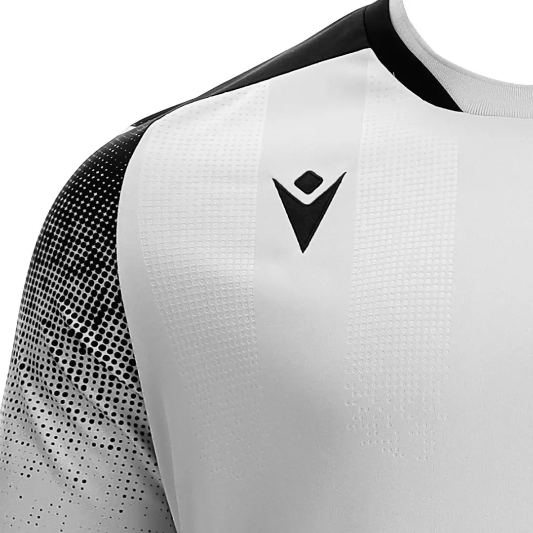 Macron Alioth Heren Shirt Korte Mouw - L - Wit/Zwart