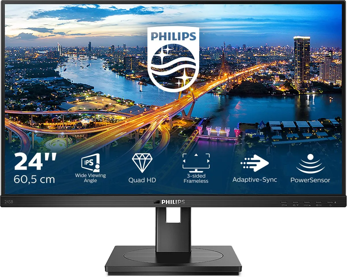 Philips 245B1 QHD Monitor 24 inch