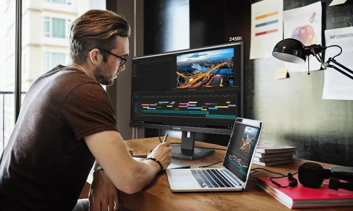 Philips 245B1 QHD Monitor 24 inch - afbeelding 6 van 6
