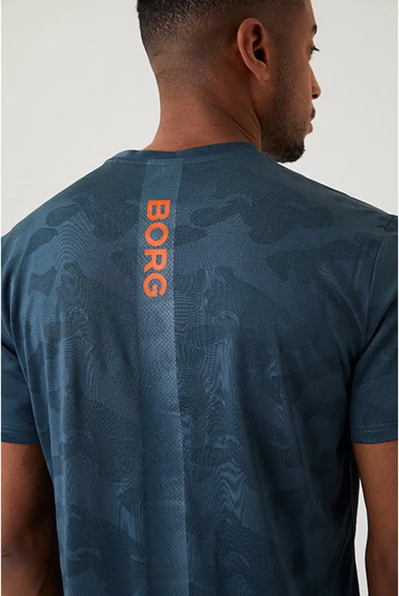 Björn Borg Heren Performance Tee - Blauw S