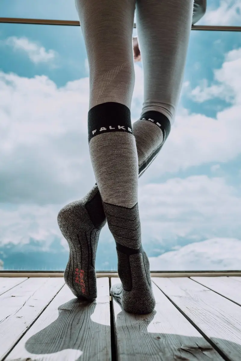 Falke SK2 Warm Dik Wol Skisokken - Ocean - Maat 42/43