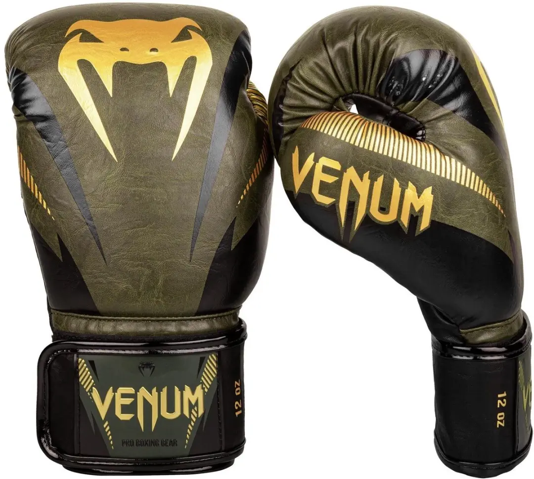 Venum Impact Muay Thai Bokshandschoenen 16 oz - Kaki/Goud