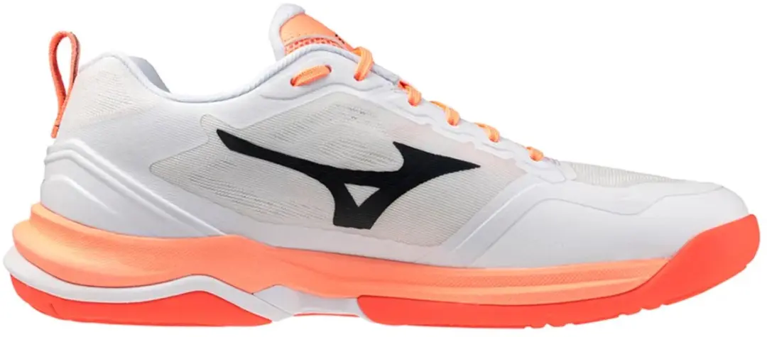 Mizuno Wave Stealth Elite Indoor Sportschoenen 42 - Wit/Lava Oranje