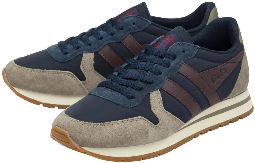 Gola Daytona Chute Trainers - 44 - Navy/Rhino/Burgundy