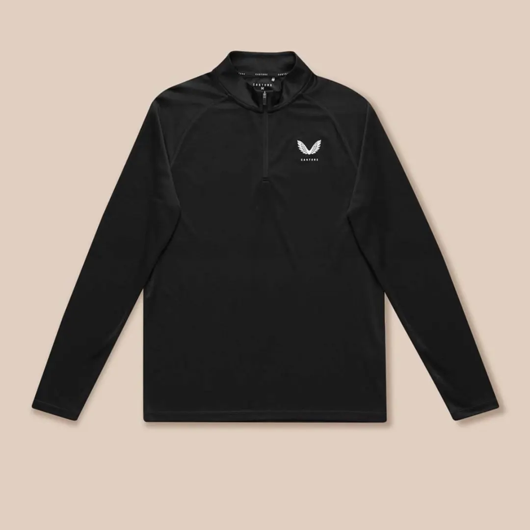Castore Adapt Sweatshirt - Halve Rits - M - Zwart