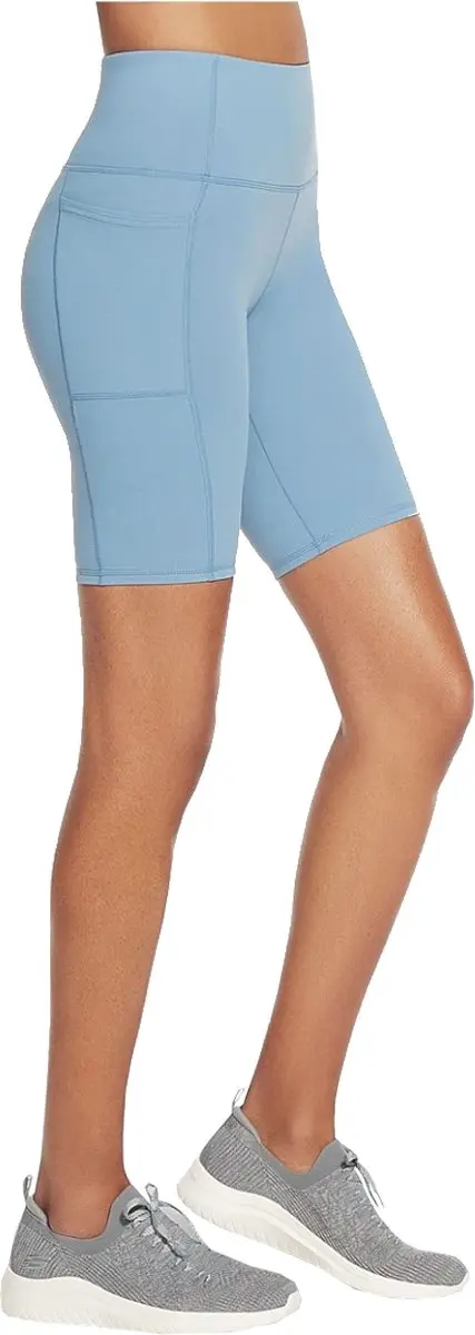 Skechers Go Walk High Waisted Bike Shorts - Blauw S - afbeelding 2 van 3