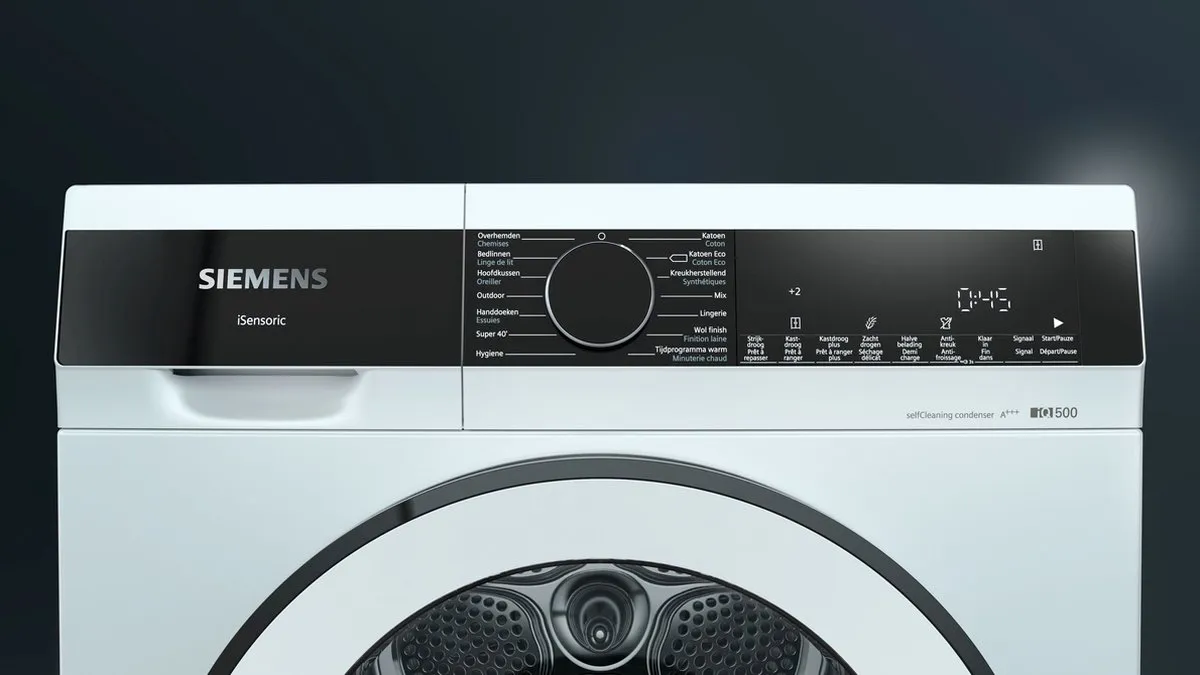 Siemens iQ500 WQ35G2DMFG Warmtepompdroger 8kg - Wit