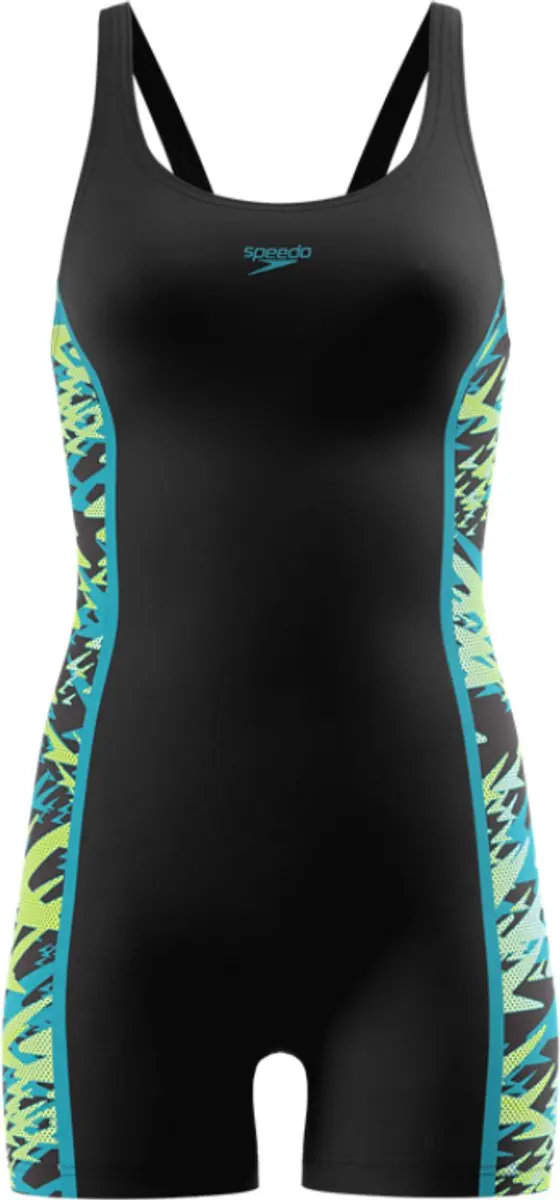 Speedo Hyperboom Spl Muscleback Legsuit Dames - 46 - Zwart/Groen
