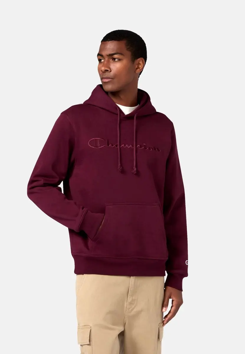 Champion Heren Hooded Sweatshirt - S - Bordeauxrood - afbeelding 2 van 6