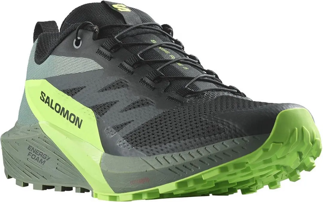 Salomon Sense Ride 5 Trailrunningschoenen - EU 43 1/3 - Groen/Zwart