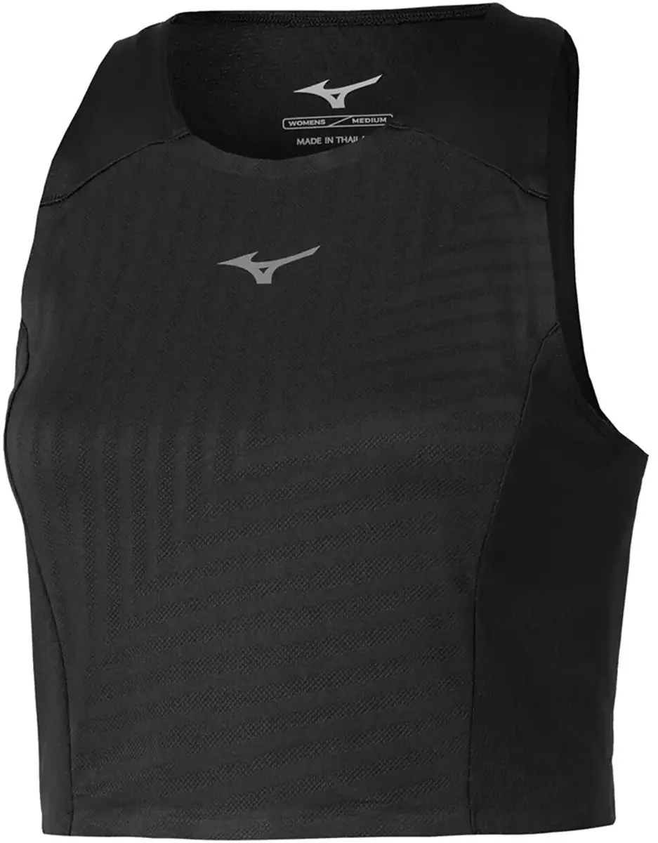 Mizuno Tech Light Cropped T-shirt - Zwart L
