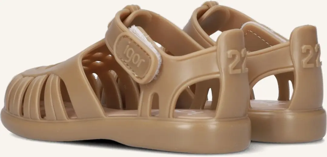 Igor Kids Platte Sandalen - Taupe - Maat 21