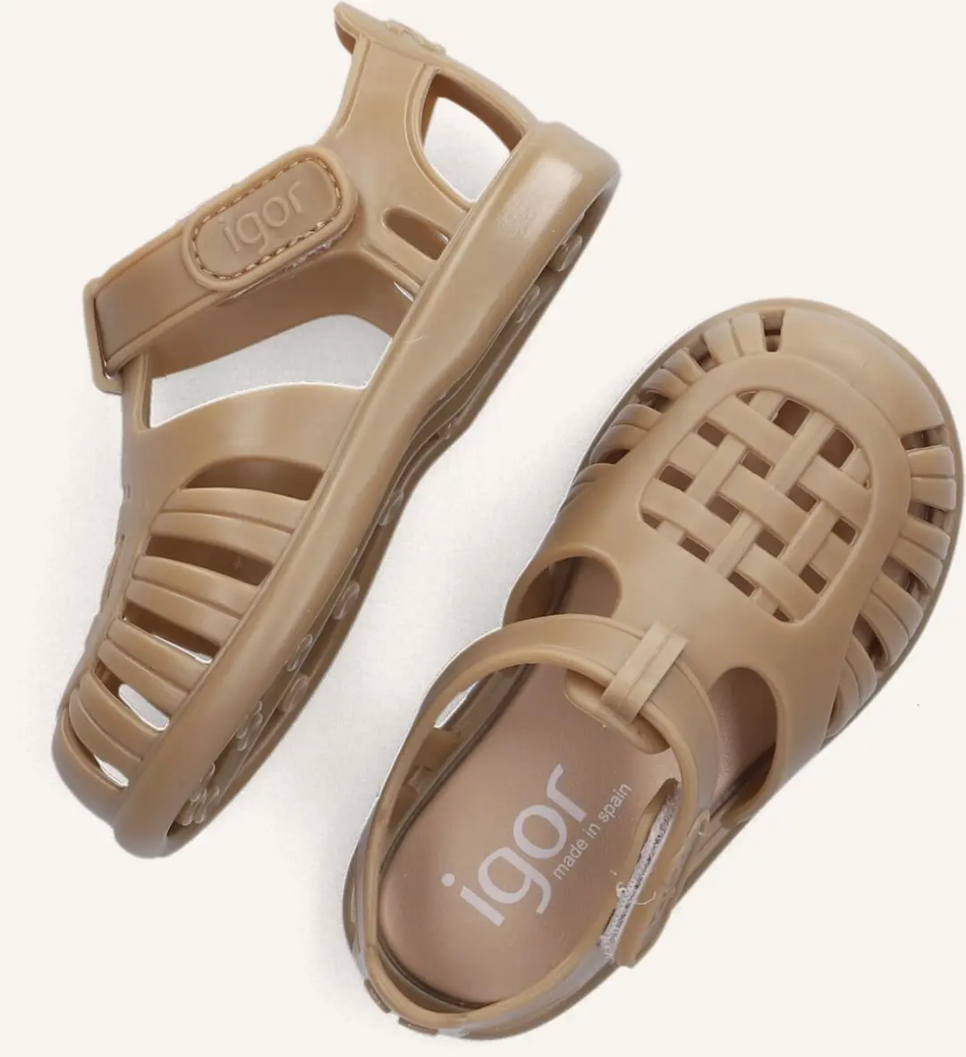Igor Kids Platte Sandalen - Taupe - Maat 21