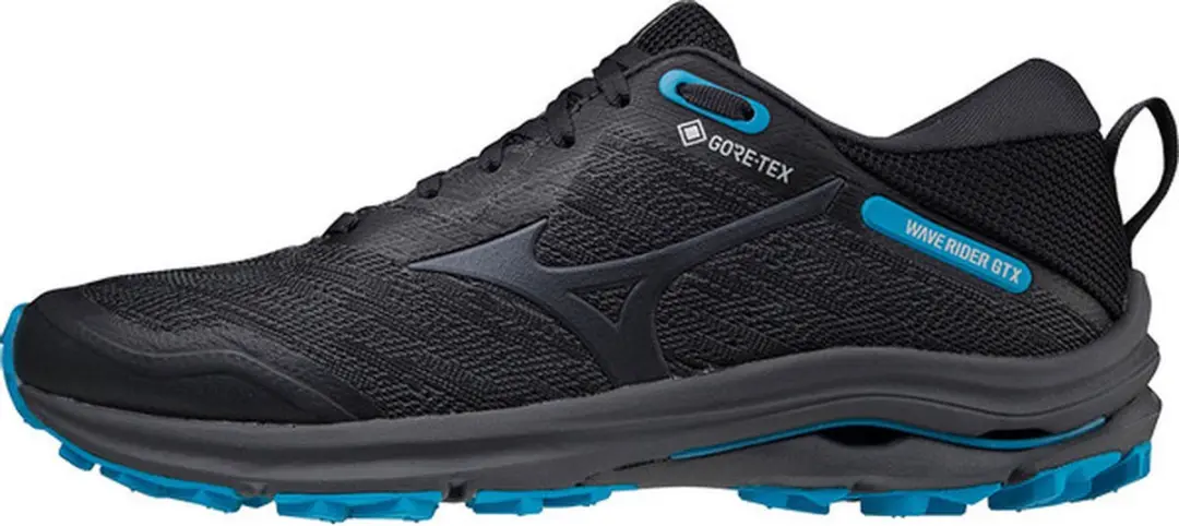 Mizuno Wave Rider 25 GTX Dames Sportschoenen 42 - Zwart/Blauw