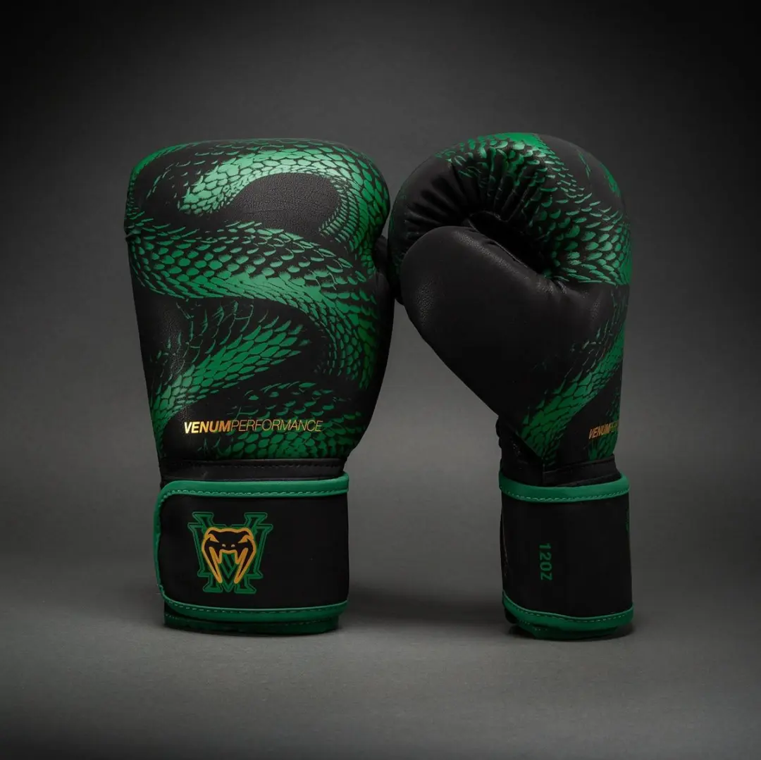 Venum Matupa Bokshandschoenen 14 OZ - Zwart/Groen/Goud - afbeelding 6 van 6