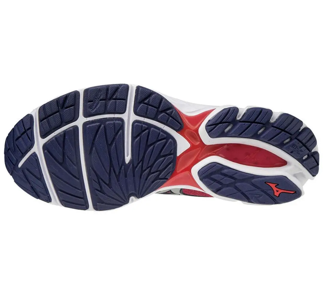 Mizuno Wave Rider 23 Sportschoenen 37 - Vrouwen - Rood/Dark Blauw/Zilver