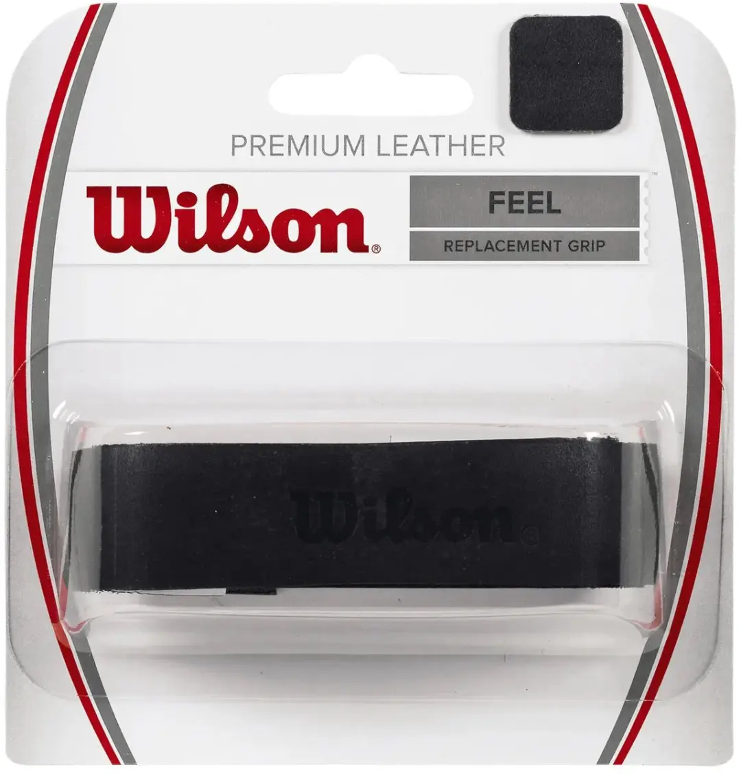 Wilson Premium Lederen Tennisgrip - Zwart