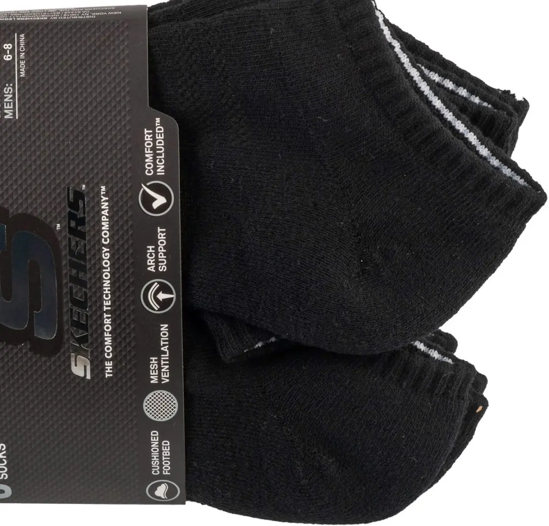 Skechers Core Lowcut Sokken 6 Stuks - Zwart