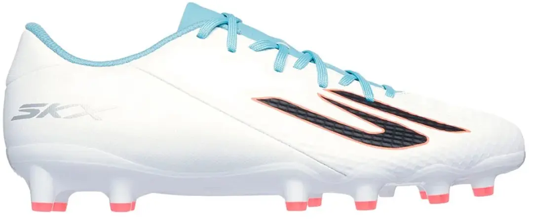 Skechers Academy 252120 Voetbalschoenen - Wit/Turquoise/Rosa - EU 41