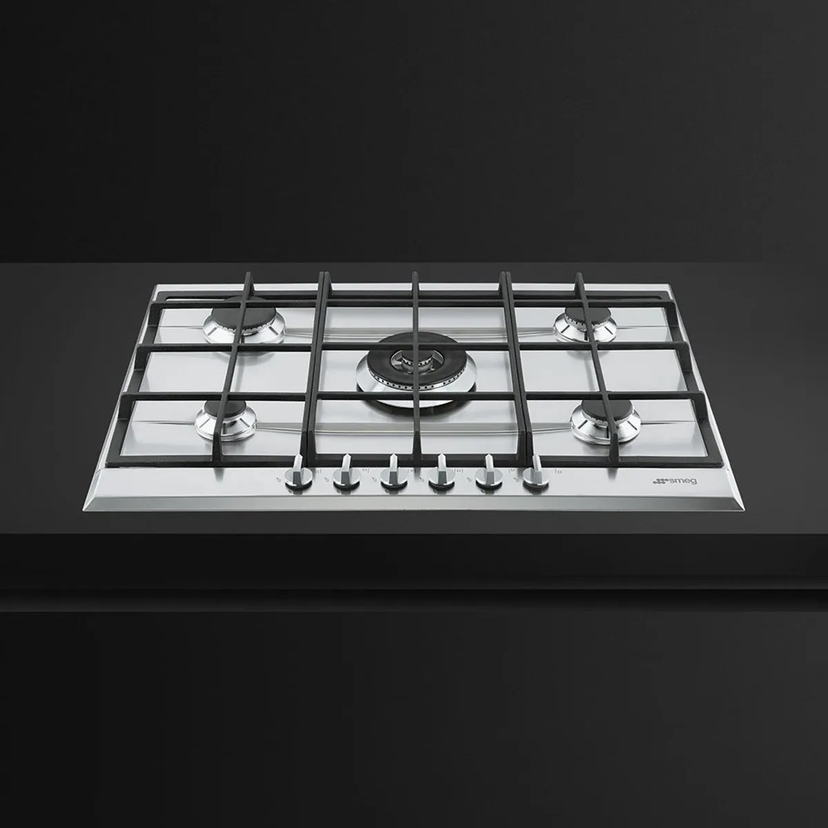 Smeg P272XGHNLK Gas Kookplaat 70cm - 5 Zones - RVS