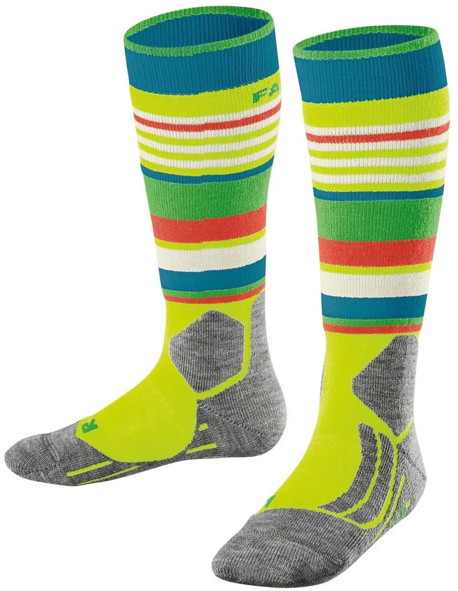 Falke SK2 Intermediate Warm Wol Skisokken - Geel - Maat 31-34