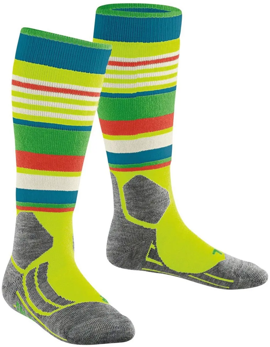 Falke SK2 Intermediate Warm Wol Skisokken - Geel - Maat 31-34