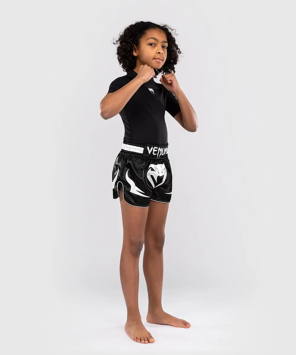 Venum Inferno Kids Muay Thai Shorts 152cm - Zwart/Wit