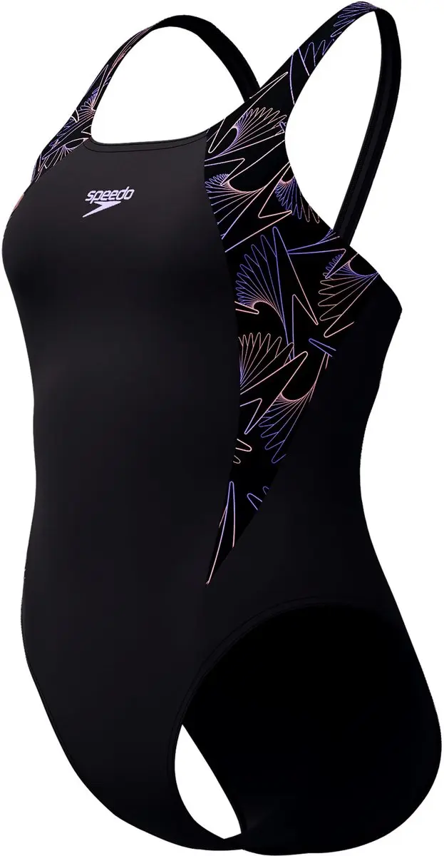 Speedo HyperBoom Splice Muscleback Dames Sportbadpak - Zwart/Oranje