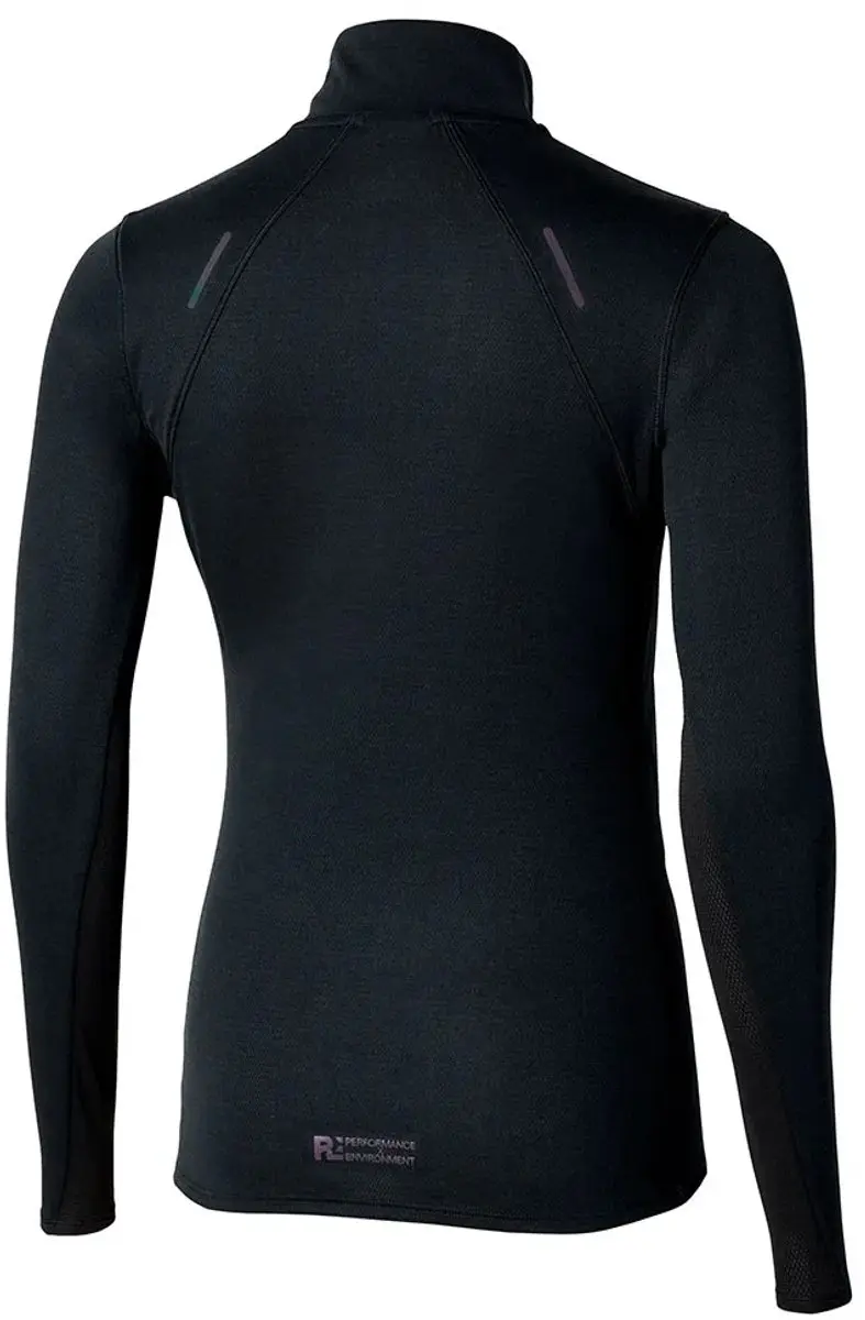 Mizuno Tech Thermal Charge Halfzip T-shirt - M - Zwart