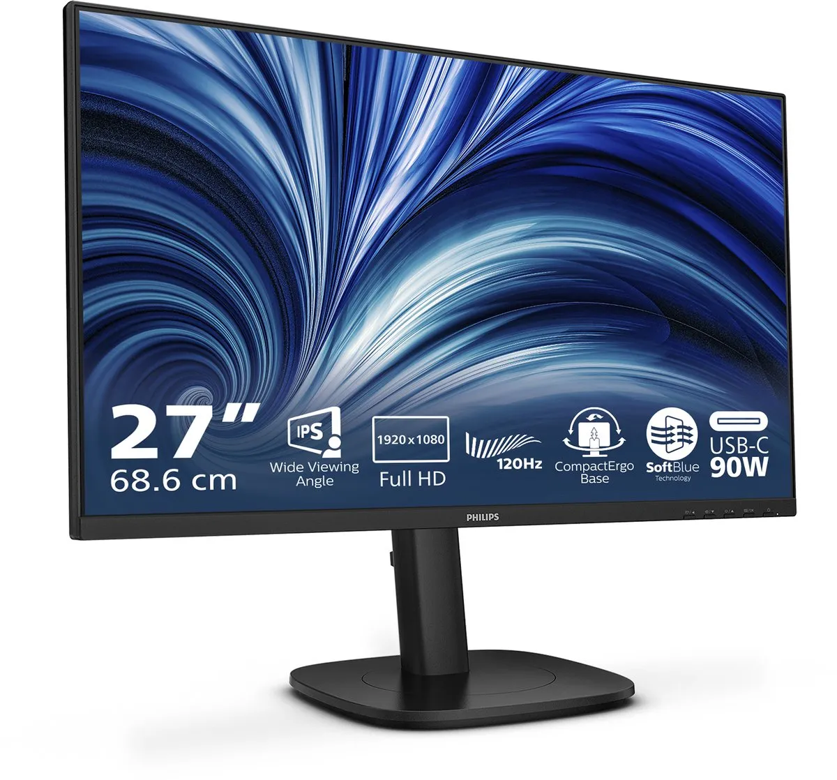 Philips 24B2U3301/00 Monitor 23.8" Full HD - Zwart - afbeelding 6 van 6