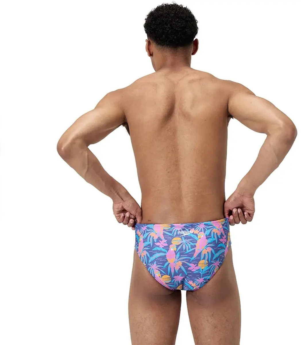Speedo Allover Digital 8cm Zwemslip - UK 28 - Blauw