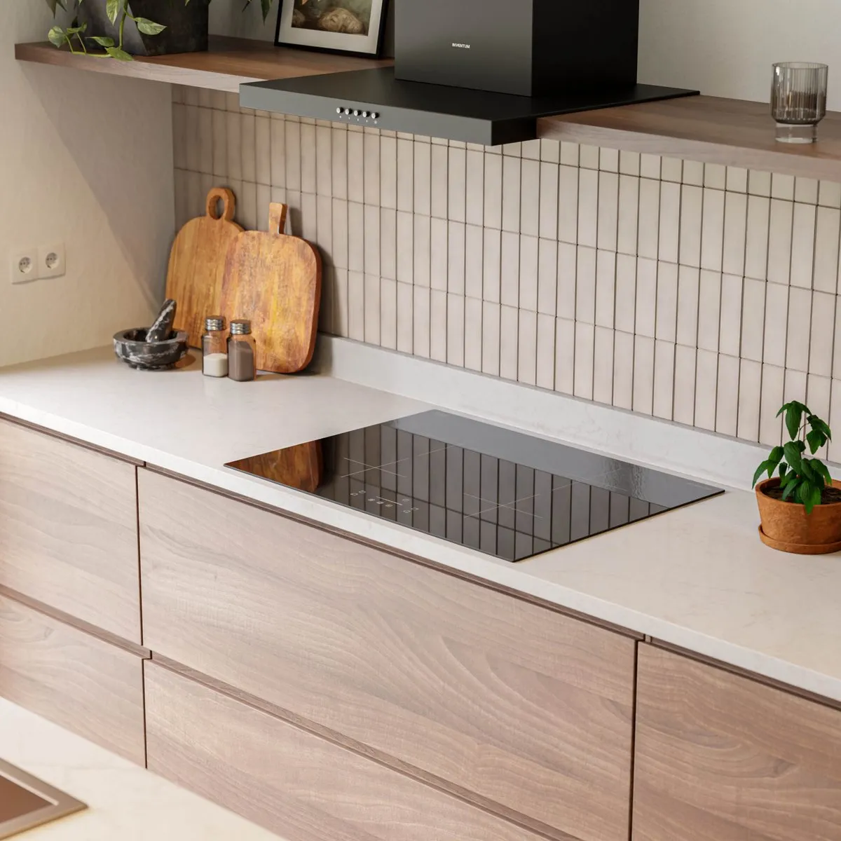 Inventum IKI7028 Inbouw Inductiekookplaat 70cm - 4 Zones - Zwart