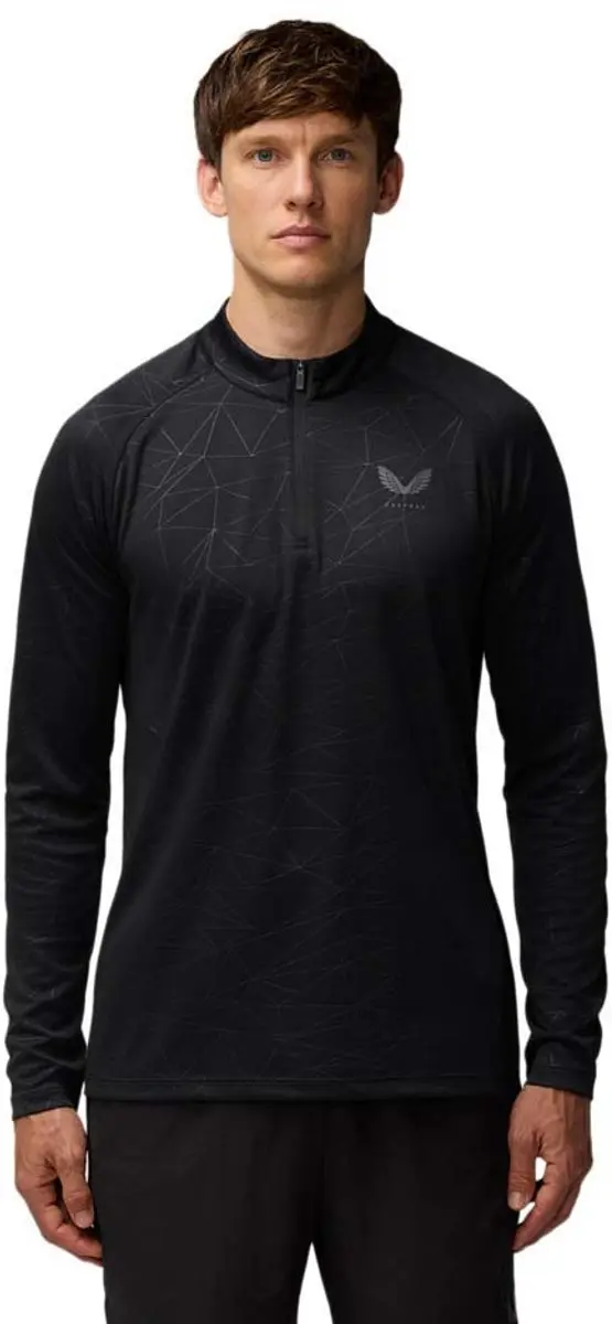 Castore Adapt Aop Sweatshirt Met Halve Rits Zwart L Man